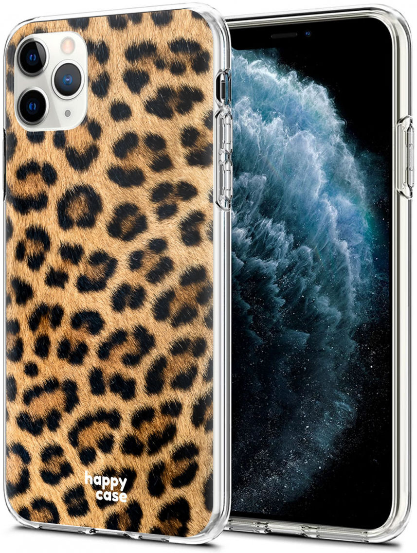 HappyCase iPhone 11 Pro Hoesje Flexibel TPU Wilde Panter Print afbeelding 2