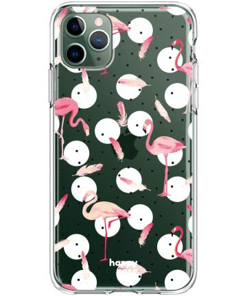 HappyCase iPhone 11 Pro Hoesje Flexibel TPU Flamingo Print Hoesjes