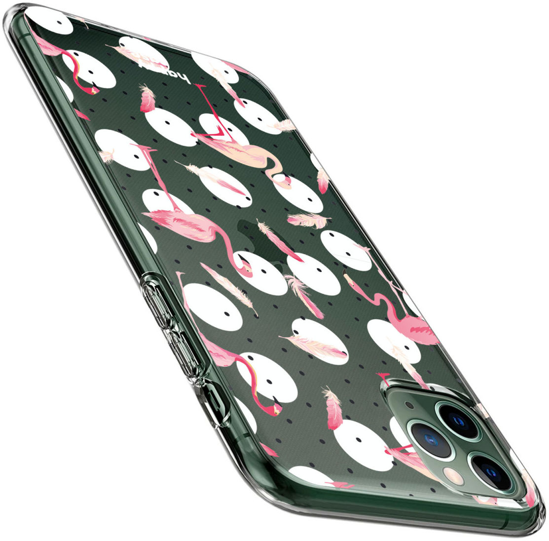 HappyCase iPhone 11 Pro Hoesje Flexibel TPU Flamingo Print afbeelding 4