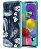 HappyCase Samsung Galaxy A71 Hoesje Flexibel TPU Blue Leaves Print