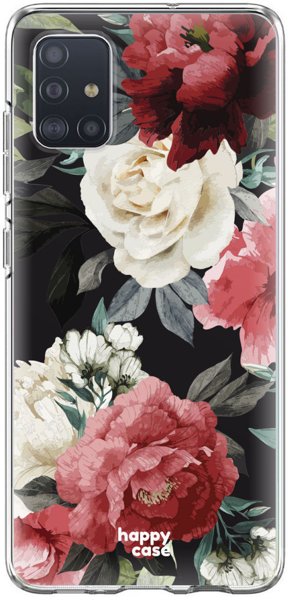 HappyCase Samsung Galaxy A71 Hoesje Flexibel TPU Rozen Print afbeelding 1