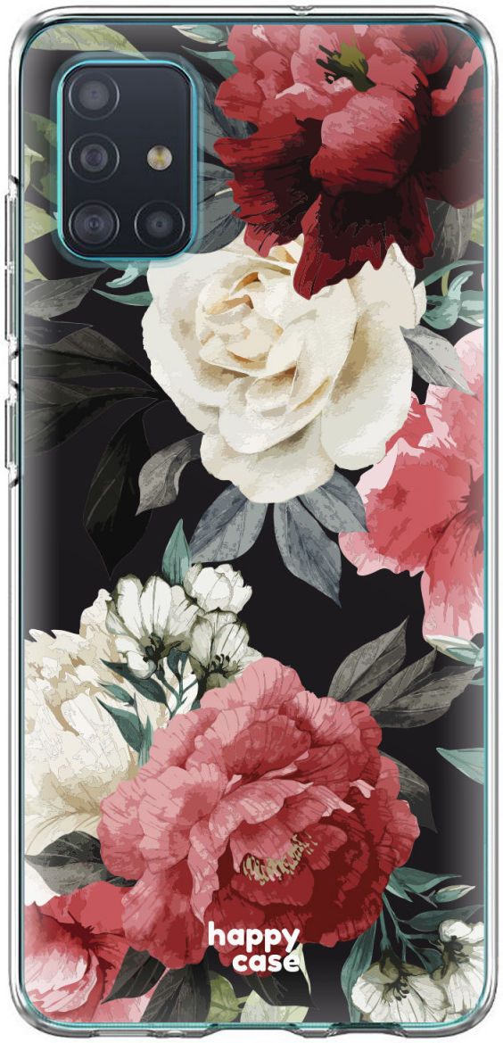 HappyCase Samsung Galaxy A71 Hoesje Flexibel TPU Rozen Print afbeelding 4
