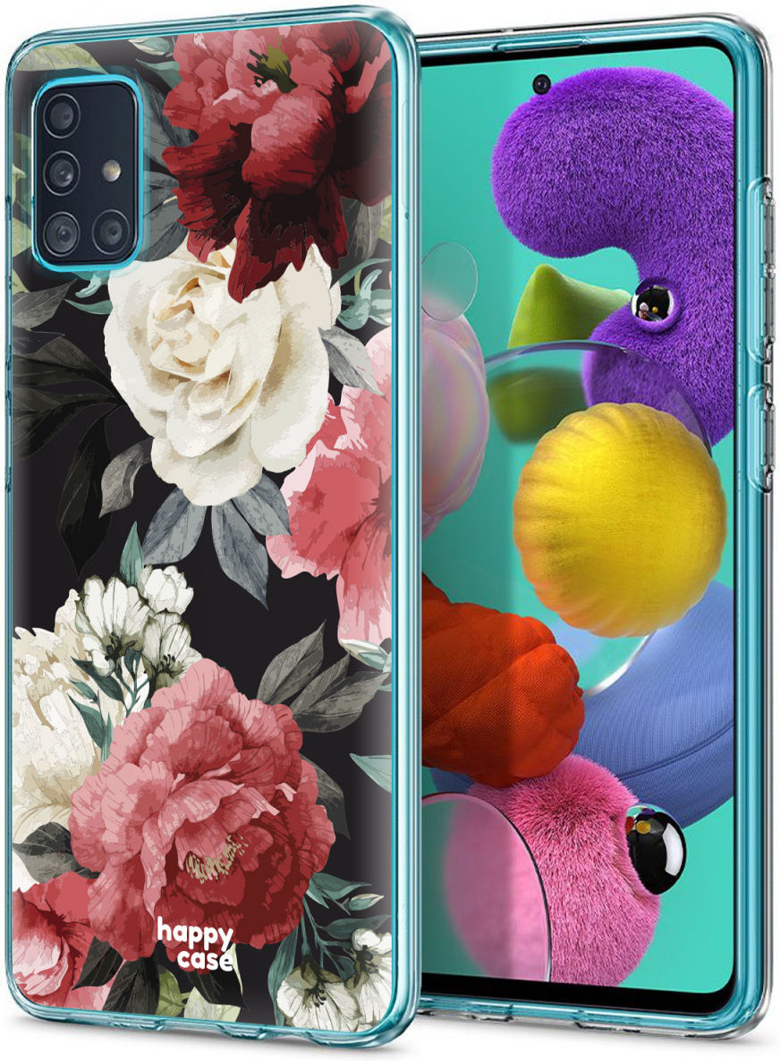 HappyCase Samsung Galaxy A71 Hoesje Flexibel TPU Rozen Print afbeelding 5