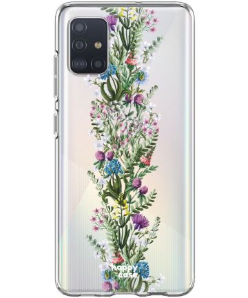 HappyCase Samsung Galaxy A71 Hoesje Flexibel TPU Floral Print Hoesjes
