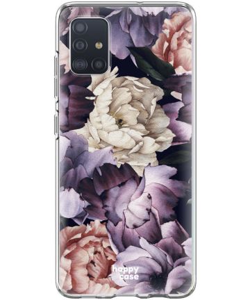 HappyCase Samsung Galaxy A71 Hoesje Flexibel TPU Flower Print Hoesjes