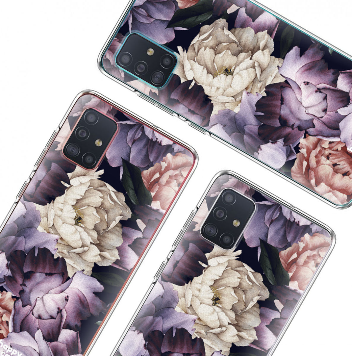 HappyCase Samsung Galaxy A71 Hoesje Flexibel TPU Flower Print afbeelding 7