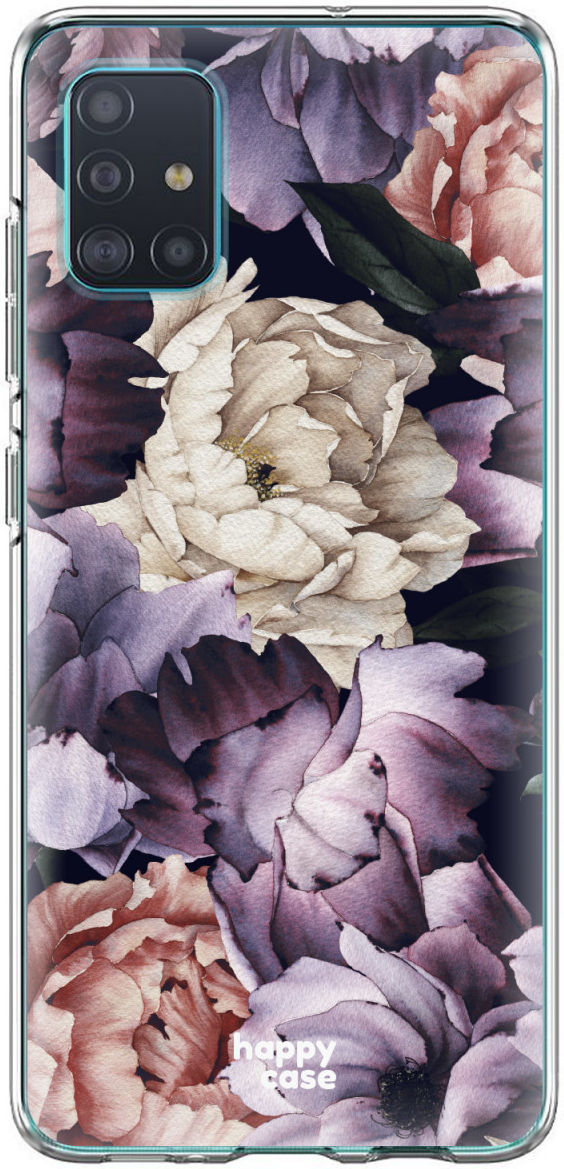 HappyCase Samsung Galaxy A71 Hoesje Flexibel TPU Flower Print afbeelding 4