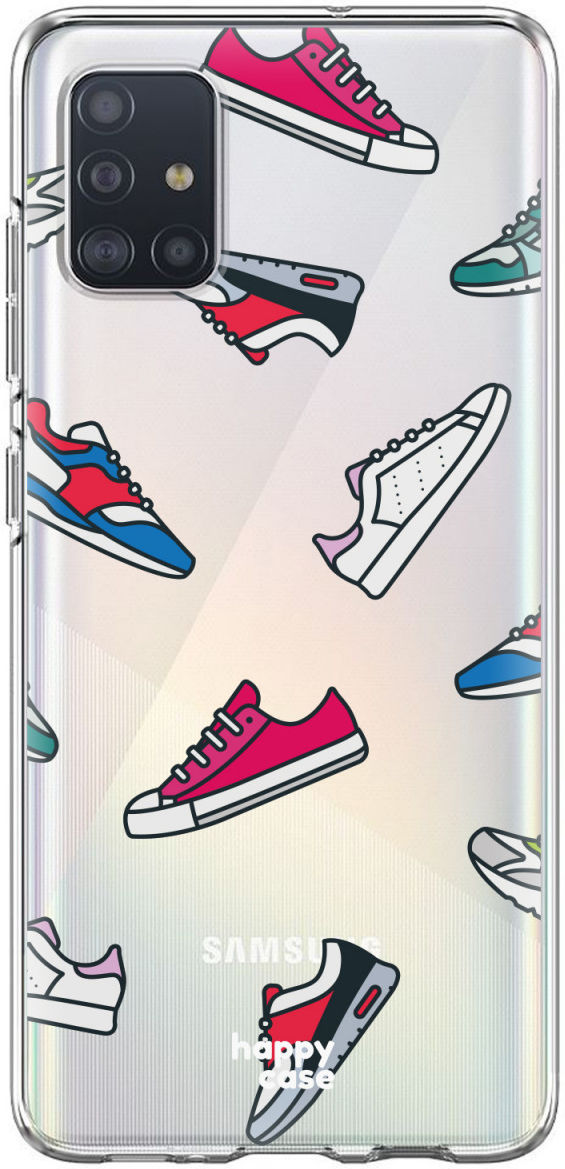 HappyCase Samsung Galaxy A71 Hoesje Flexibel TPU Sneaker Print afbeelding 1