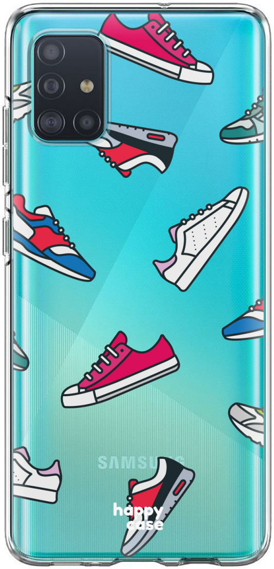 HappyCase Samsung Galaxy A71 Hoesje Flexibel TPU Sneaker Print afbeelding 4