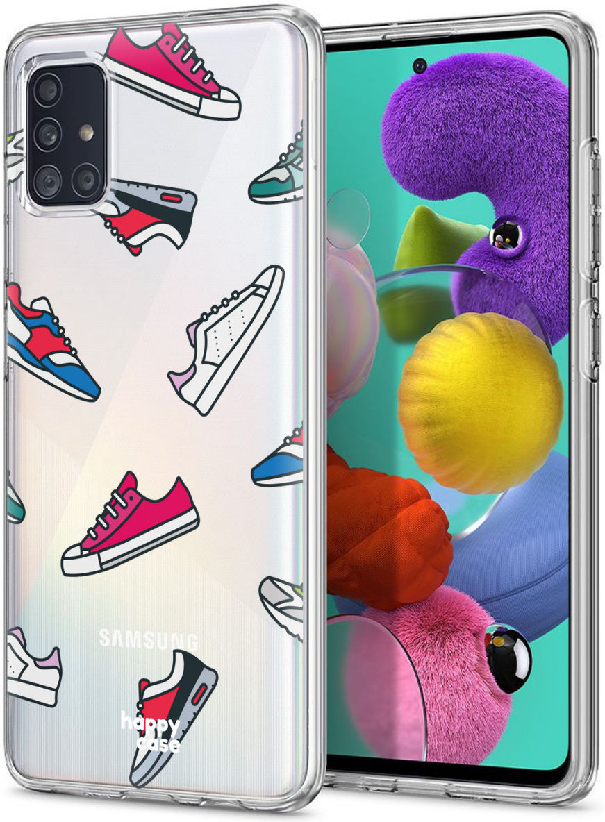HappyCase Samsung Galaxy A71 Hoesje Flexibel TPU Sneaker Print afbeelding 2