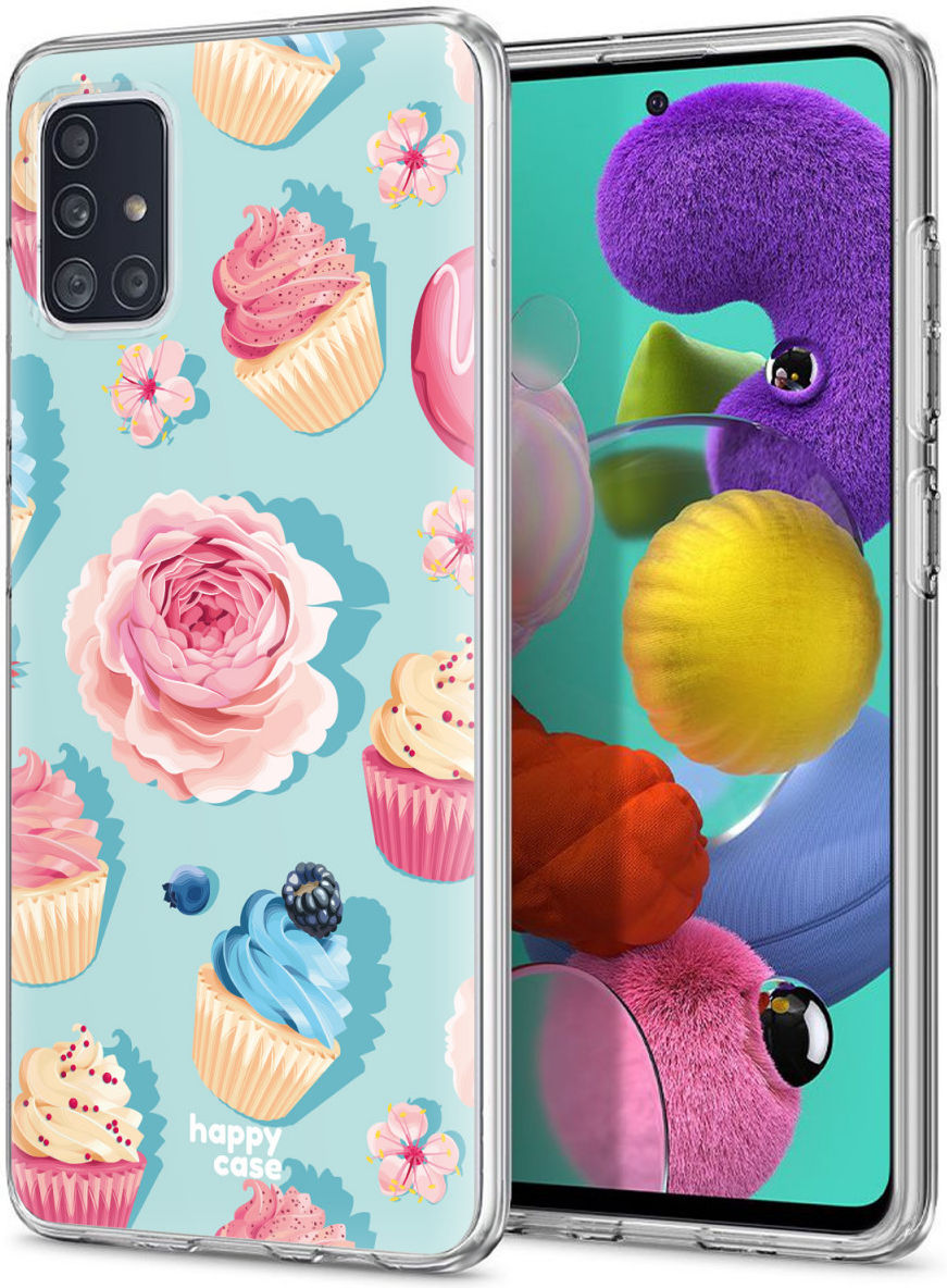 HappyCase Samsung Galaxy A71 Hoesje Flexibel TPU Toetjes Print afbeelding 2