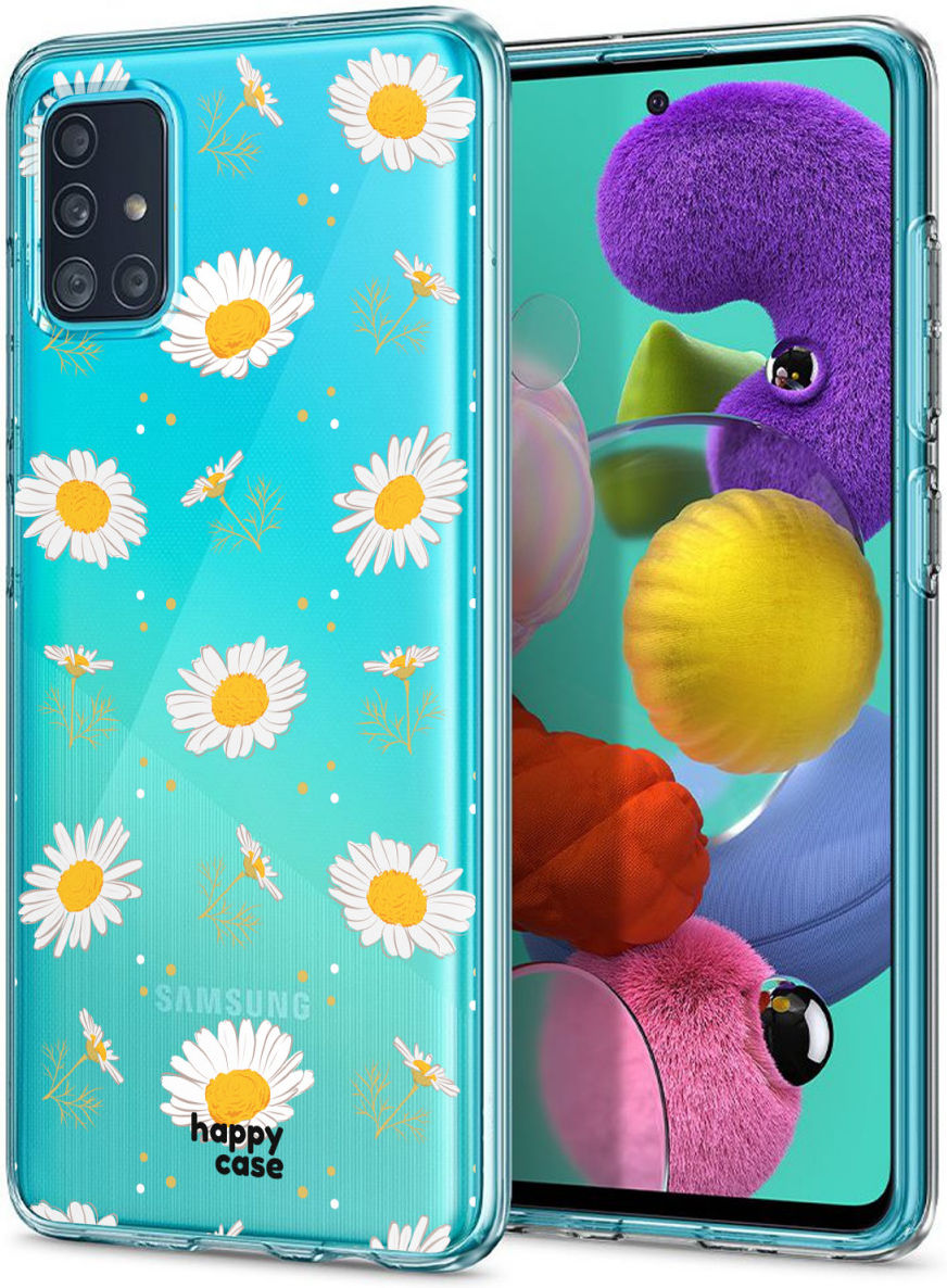HappyCase Samsung Galaxy A71 Hoesje Flexibel TPU Bloemen Print afbeelding 6