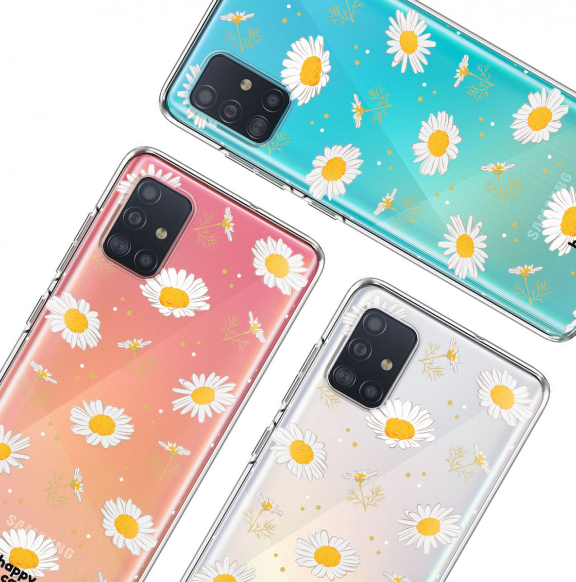 HappyCase Samsung Galaxy A71 Hoesje Flexibel TPU Bloemen Print afbeelding 8