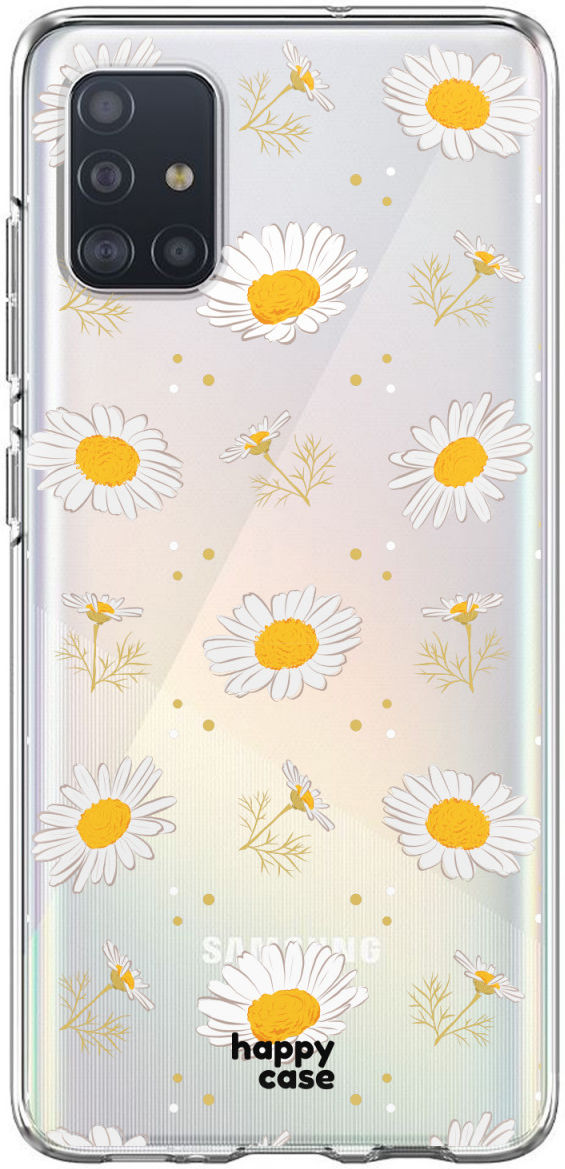 HappyCase Samsung Galaxy A71 Hoesje Flexibel TPU Bloemen Print afbeelding 1