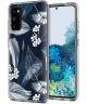 HappyCase Samsung Galaxy S20 Hoesje Flexibel TPU Blue Leaves Print