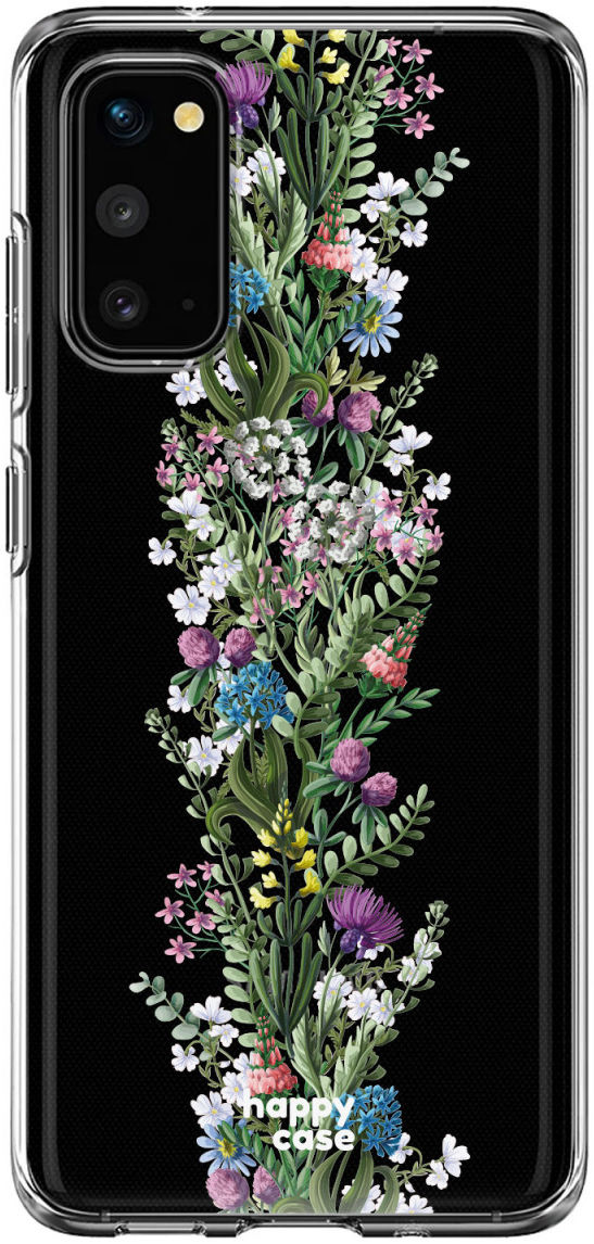HappyCase Samsung Galaxy S20 Hoesje Flexibel TPU Floral Print afbeelding 1