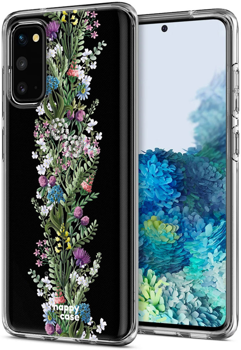 HappyCase Samsung Galaxy S20 Hoesje Flexibel TPU Floral Print afbeelding 2
