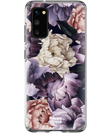 HappyCase Samsung Galaxy S20 Hoesje Flexibel TPU Flower Print Hoesjes
