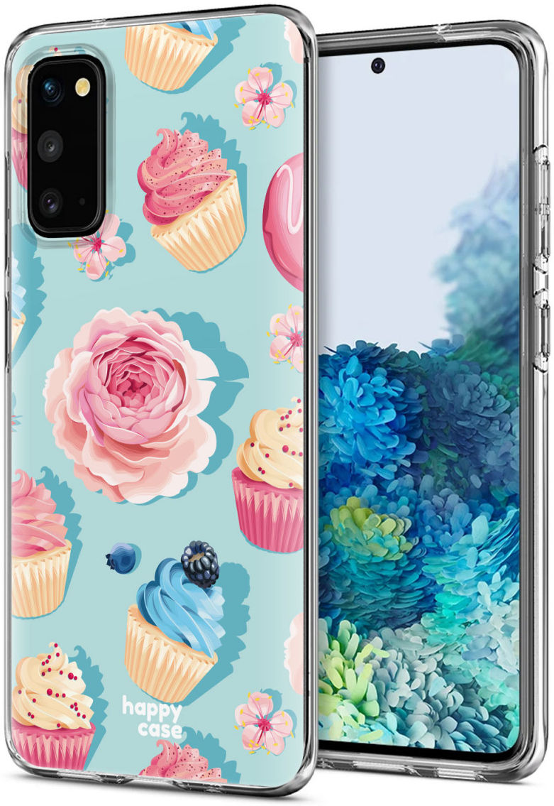 HappyCase Samsung Galaxy S20 Hoesje Flexibel TPU Toetjes Print afbeelding 2