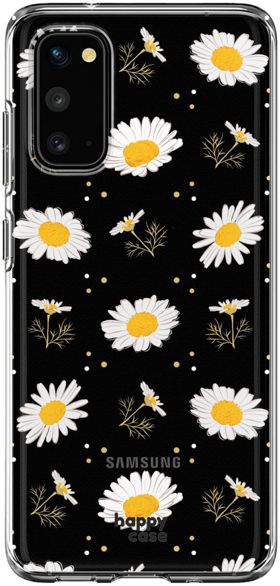 HappyCase Samsung Galaxy S20 Hoesje Flexibel TPU Bloemen Print afbeelding 1