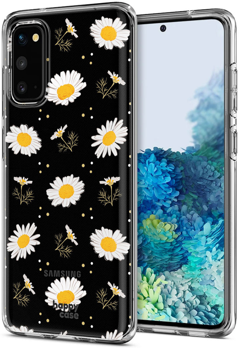HappyCase Samsung Galaxy S20 Hoesje Flexibel TPU Bloemen Print afbeelding 2