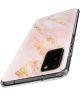 HappyCase Samsung Galaxy S20 Hoesje Flexibel TPU Pink Marmer Print