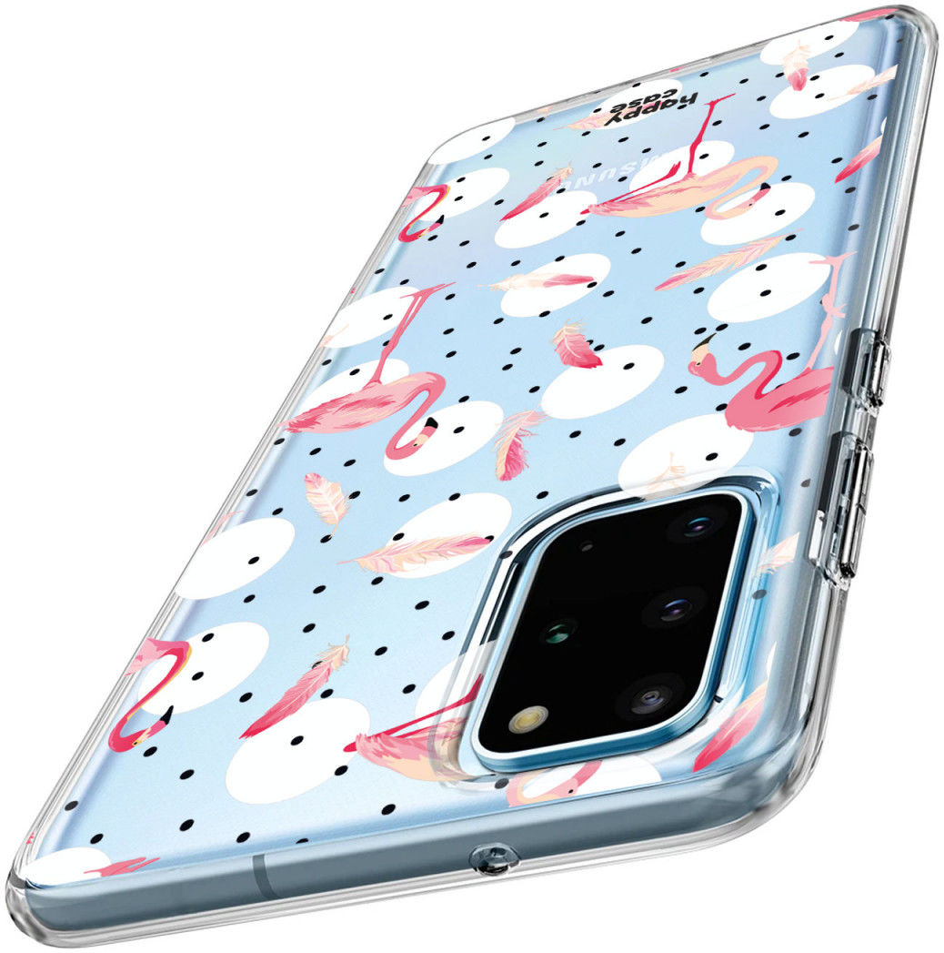 HappyCase Samsung S20 Plus Hoesje Flexibel TPU Flamingo Print afbeelding 4
