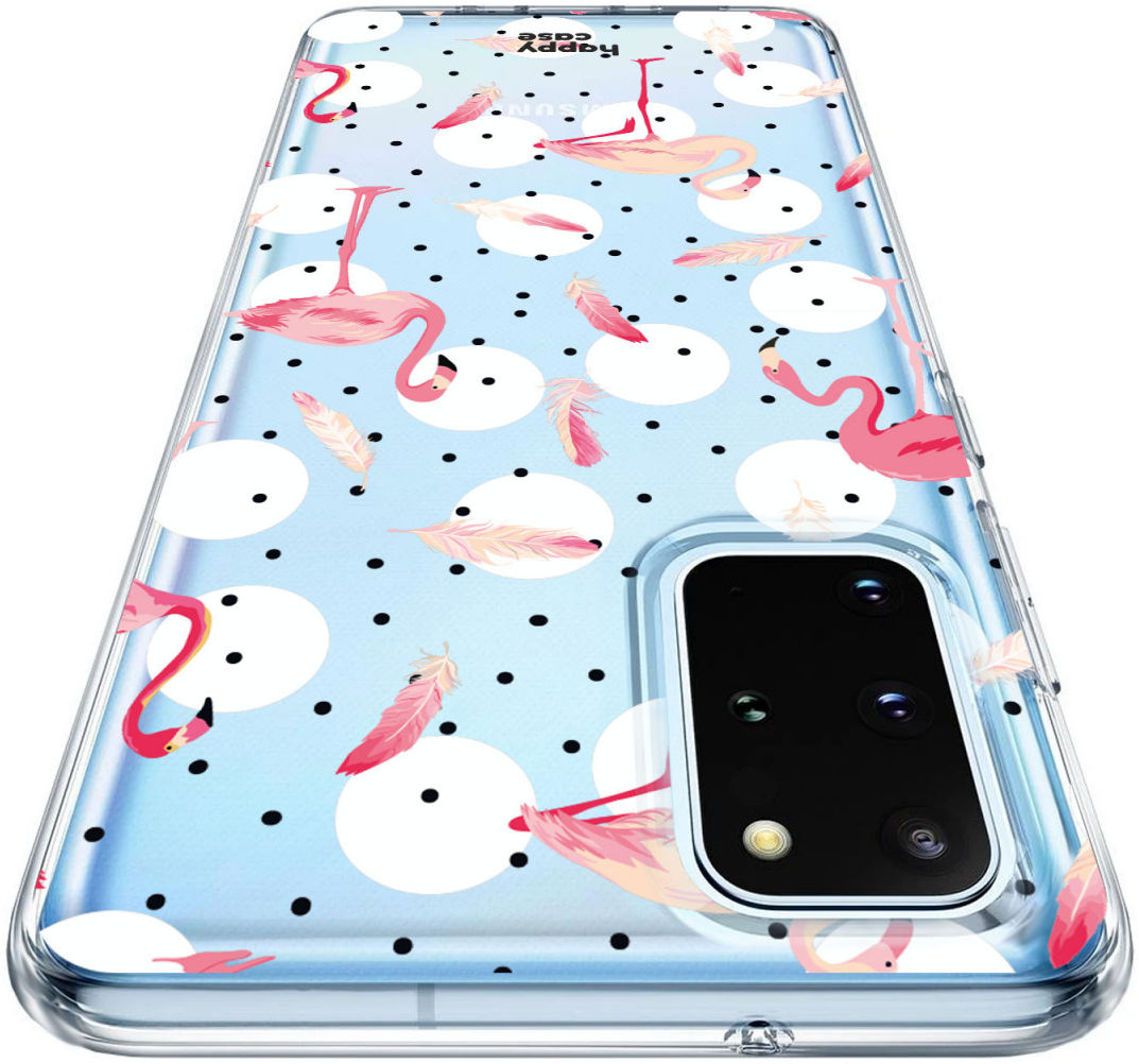 HappyCase Samsung S20 Plus Hoesje Flexibel TPU Flamingo Print afbeelding 5