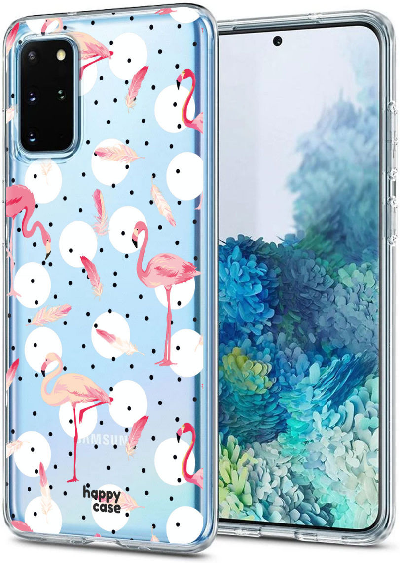 HappyCase Samsung S20 Plus Hoesje Flexibel TPU Flamingo Print afbeelding 2