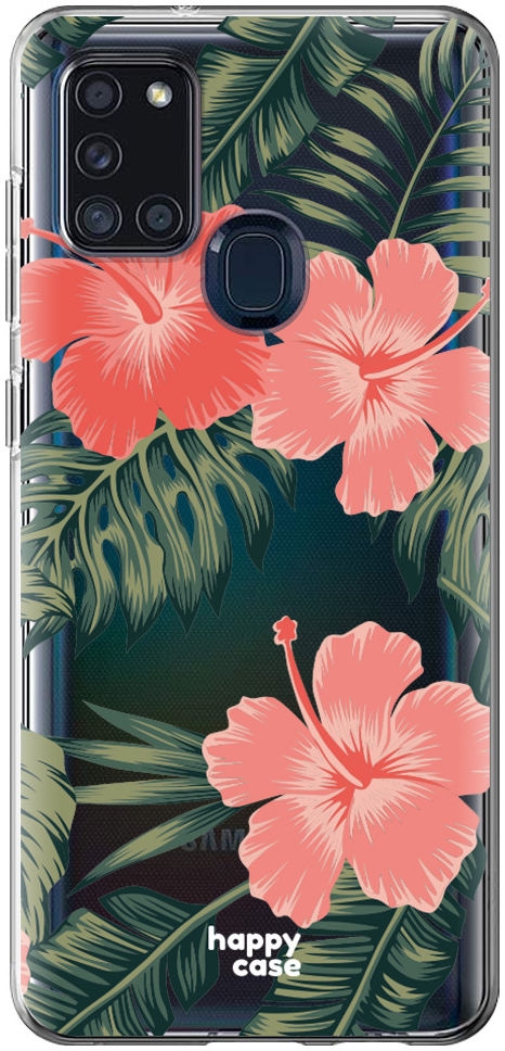 HappyCase Samsung Galaxy A21S Flexibel TPU Hoesje Tropic Vibe print afbeelding 1