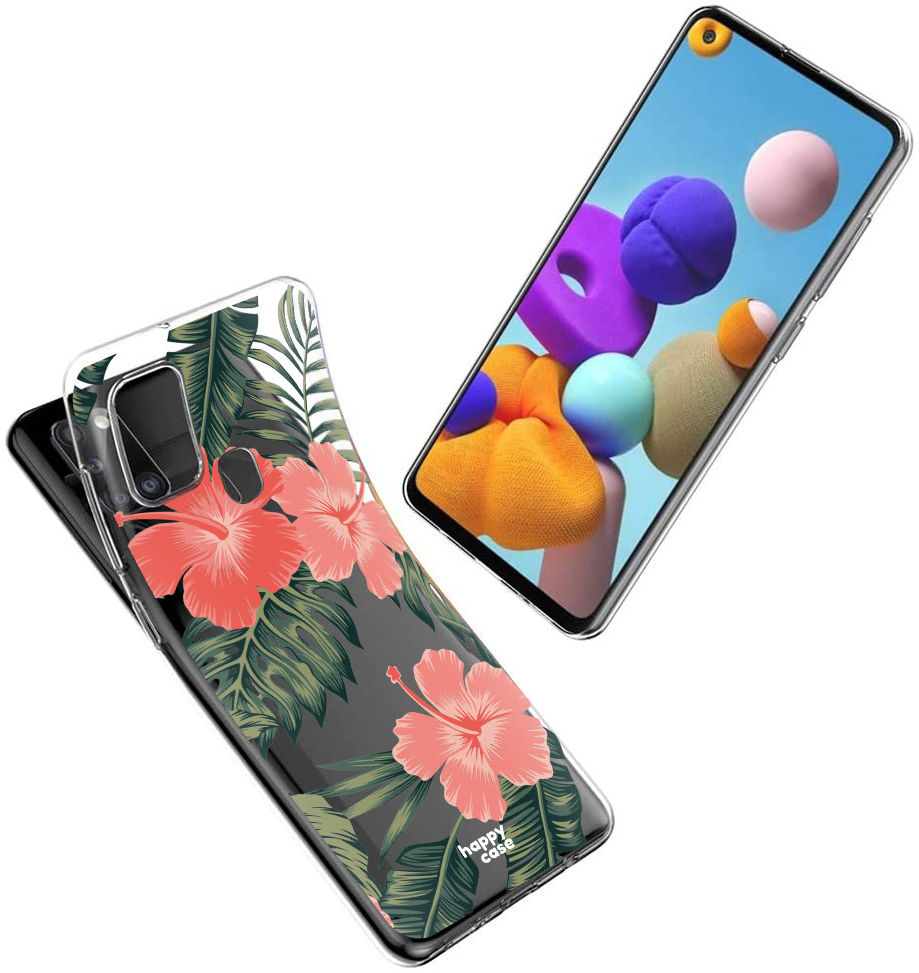 HappyCase Samsung Galaxy A21S Flexibel TPU Hoesje Tropic Vibe print afbeelding 5