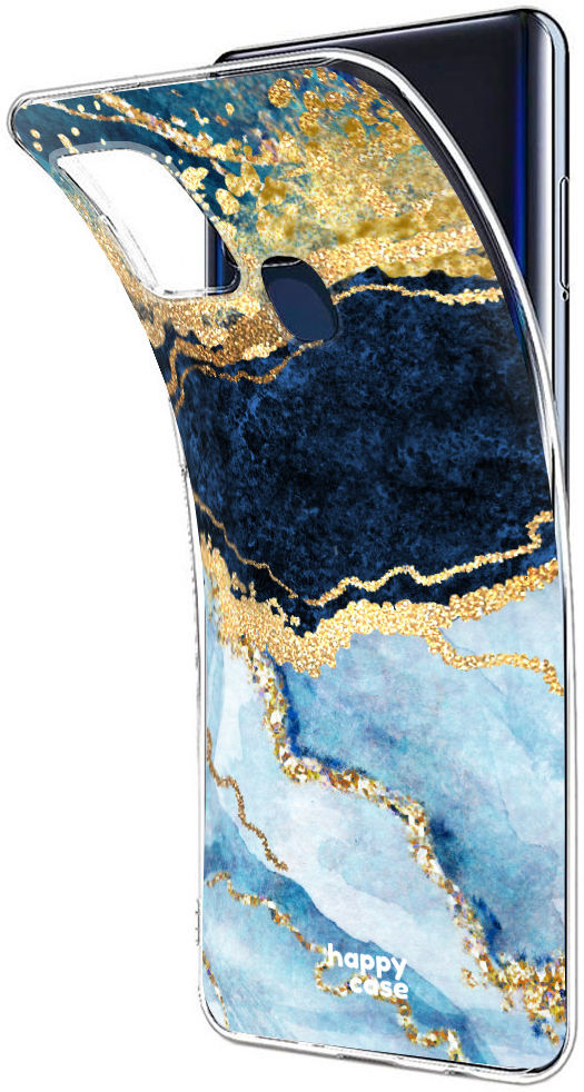 HappyCase Samsung Galaxy A21S Flexibel TPU Hoesje Blue Marble print afbeelding 6