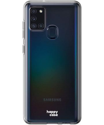 HappyCase Samsung Galaxy A21S Flexibel TPU Hoesje Clear print Hoesjes