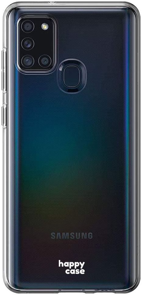 HappyCase Samsung Galaxy A21S Flexibel TPU Hoesje Clear print afbeelding 1