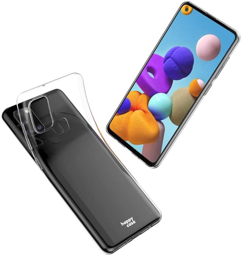 HappyCase Samsung Galaxy A21S Flexibel TPU Hoesje Clear print afbeelding 5