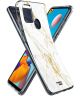 HappyCase Samsung Galaxy A21S Flexibel TPU Hoesje Wit Marmer print