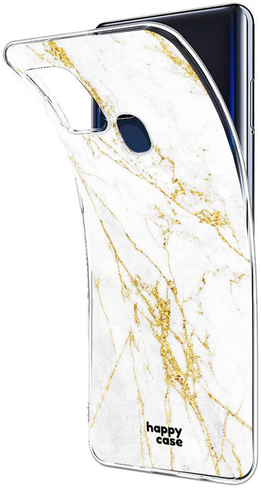 HappyCase Samsung Galaxy A21S Flexibel TPU Hoesje Wit Marmer print afbeelding 8