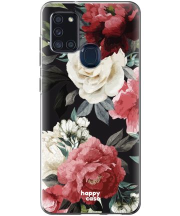HappyCase Samsung Galaxy A21S Flexibel TPU Hoesje Rozen print Hoesjes