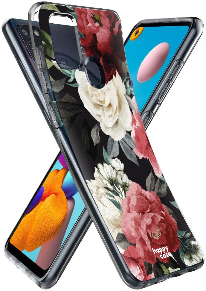 HappyCase Samsung Galaxy A21S Flexibel TPU Hoesje Rozen print afbeelding 2