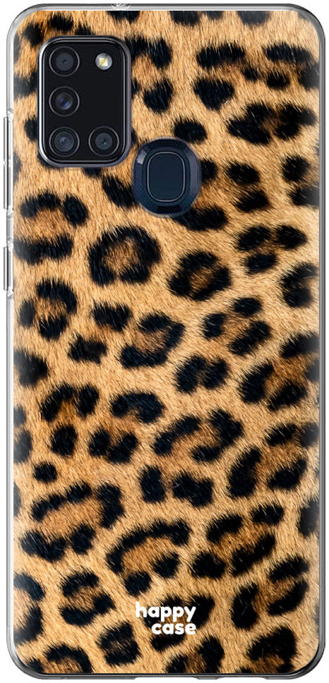 HappyCase Samsung Galaxy A21S Flexibel TPU Hoesje Wilde Panter print afbeelding 1