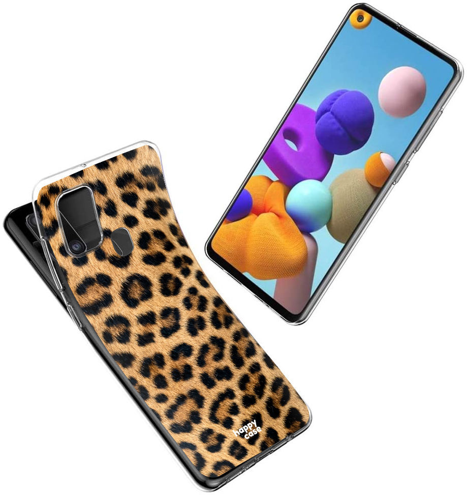 HappyCase Samsung Galaxy A21S Flexibel TPU Hoesje Wilde Panter print afbeelding 6