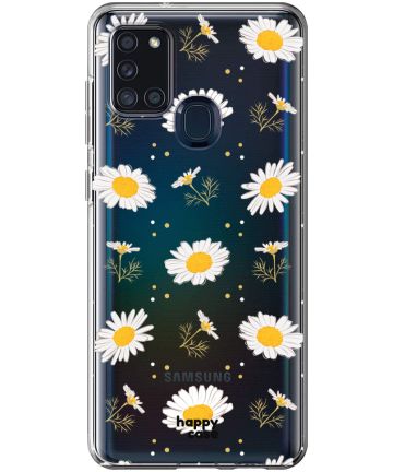 HappyCase Samsung Galaxy A21S Flexibel TPU Hoesje Bloemen print Hoesjes