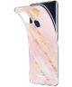HappyCase Samsung Galaxy A21S Flexibel TPU Hoesje Pink Marmer print