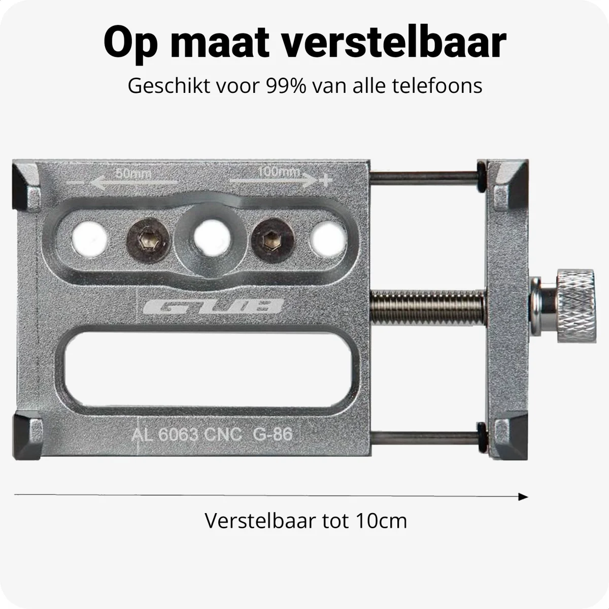 GUB G86 Universele Fiets Telefoonhouder voor Smartphone Grijs afbeelding 3
