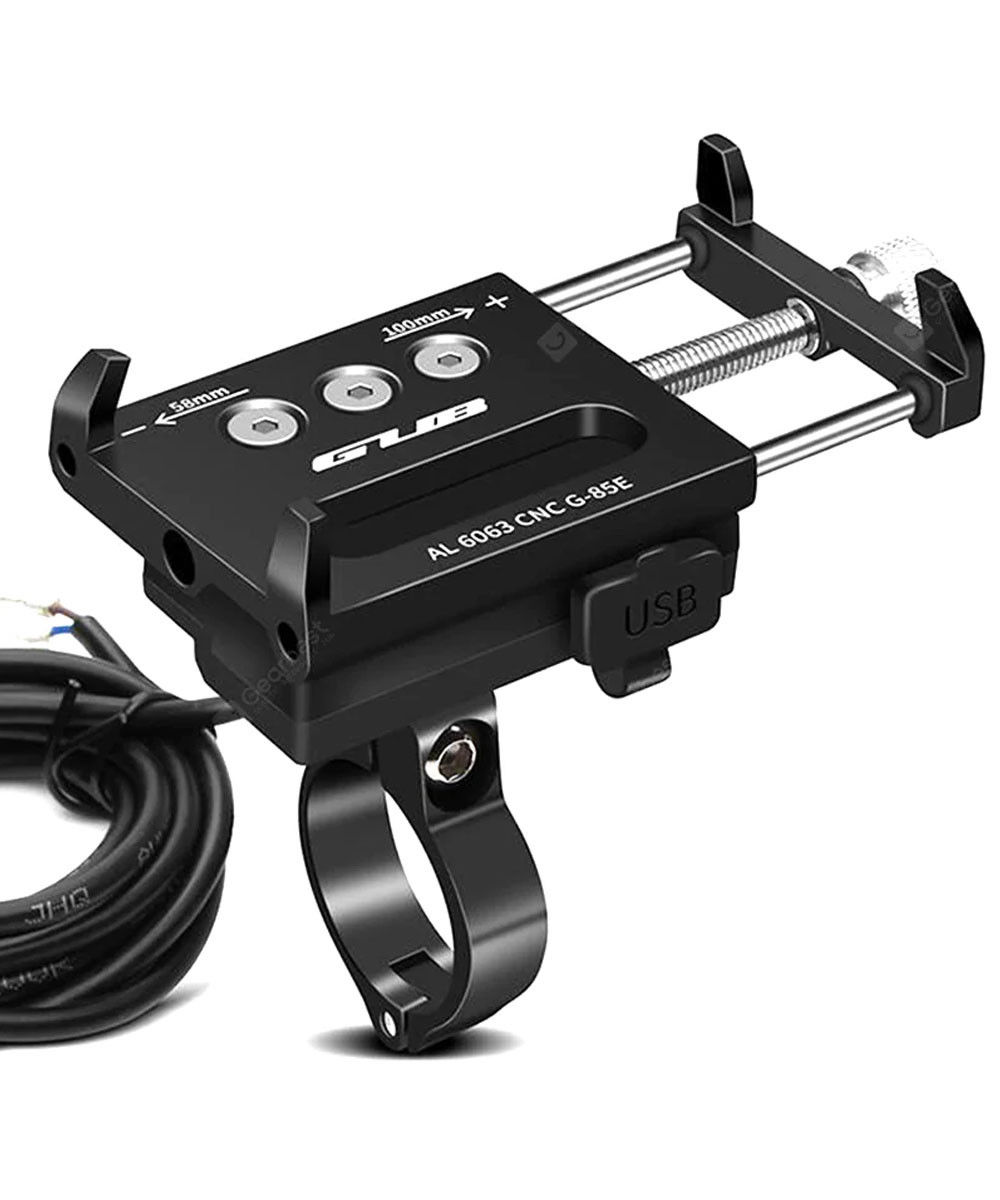 GUB G85E Telefoonhouder voor Motor / E-Bike USB Output voor opladen afbeelding 4