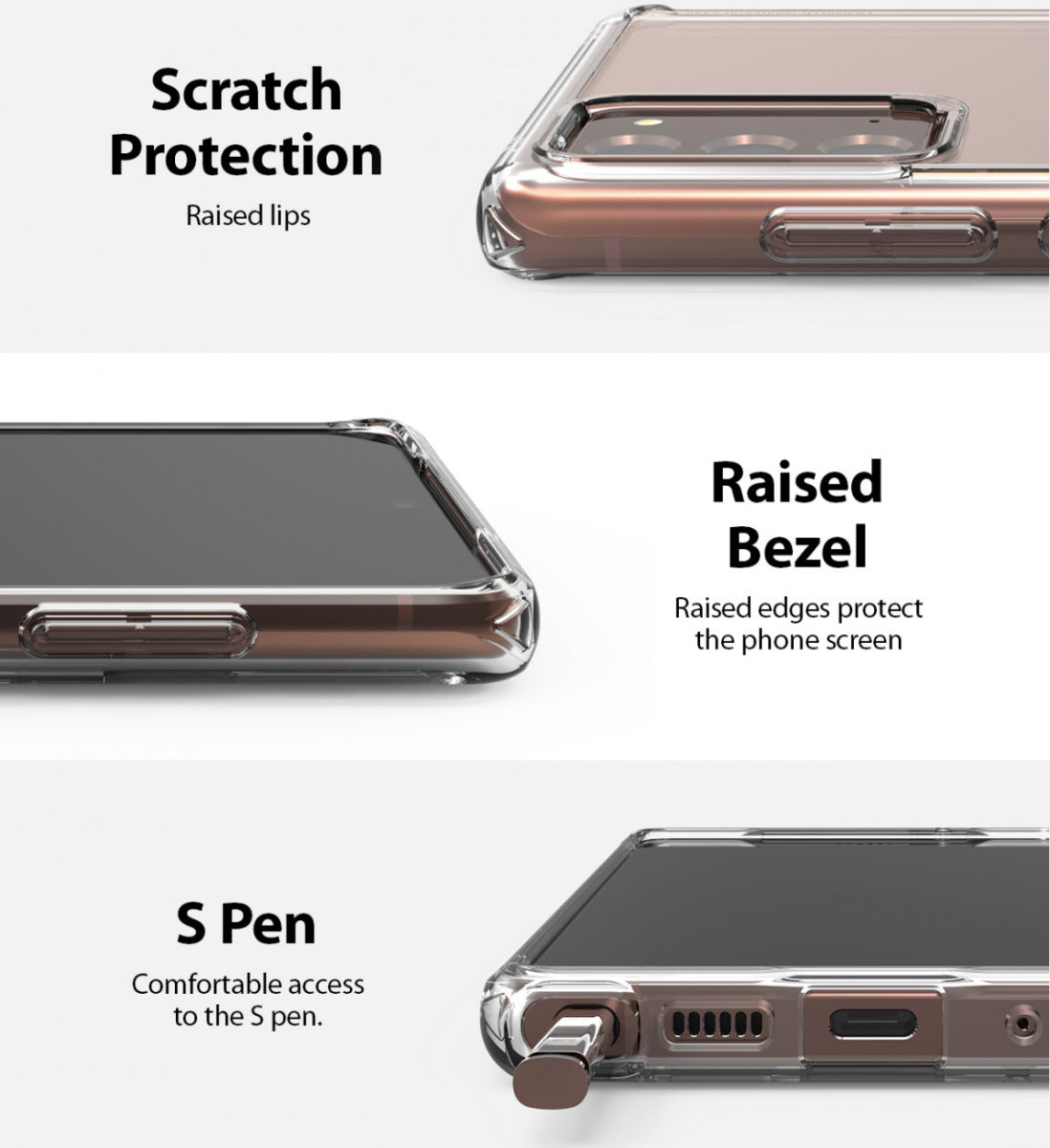 Ringke Fusion Samsung Galaxy Note 20 Hoesje Smoke Black afbeelding 4