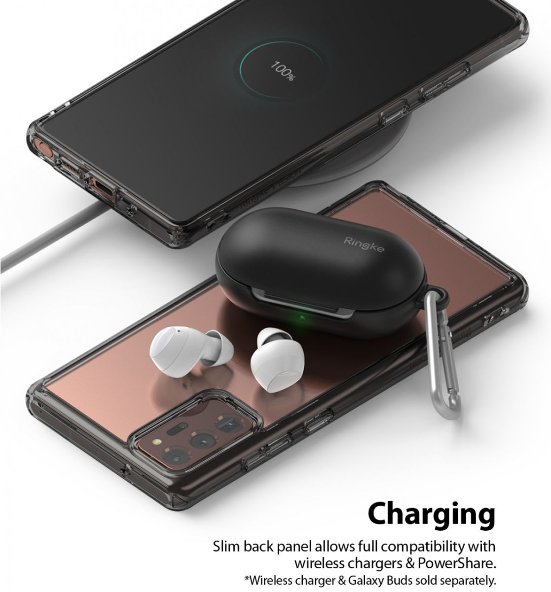 Ringke Fusion Samsung Galaxy Note 20 Hoesje Smoke Black afbeelding 5