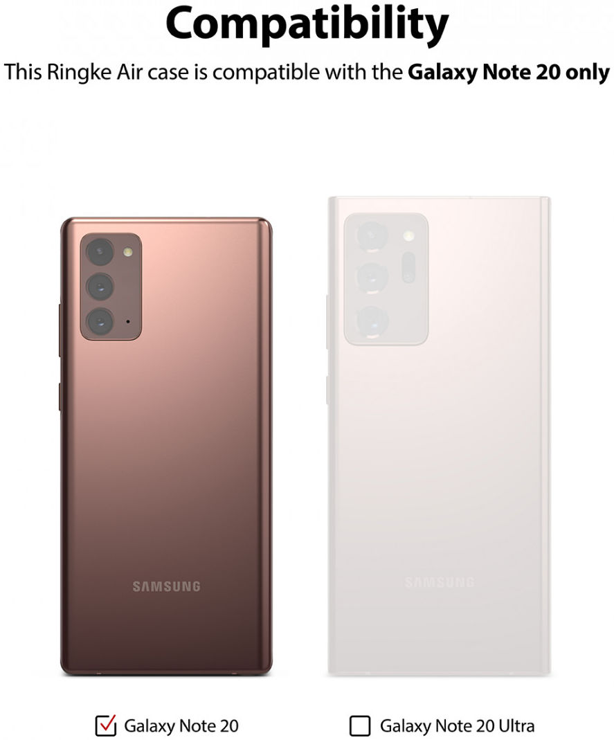 Ringke Air Samsung Galaxy Note 20 Hoesje Flexibel TPU Zwart afbeelding 10