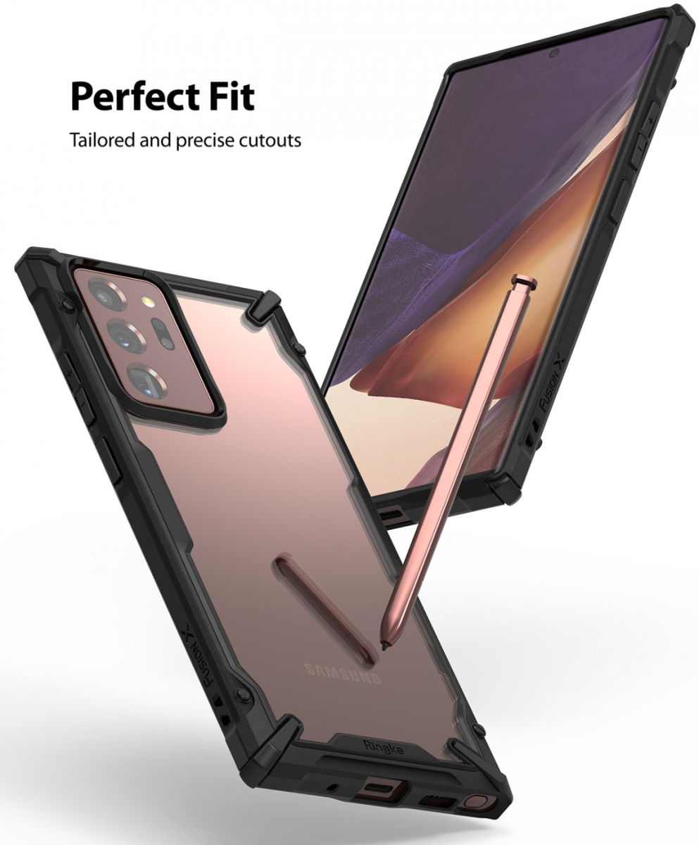 Ringke Fusion X Samsung Galaxy Note 20 Ultra Hoesje Camo Zwart afbeelding 6