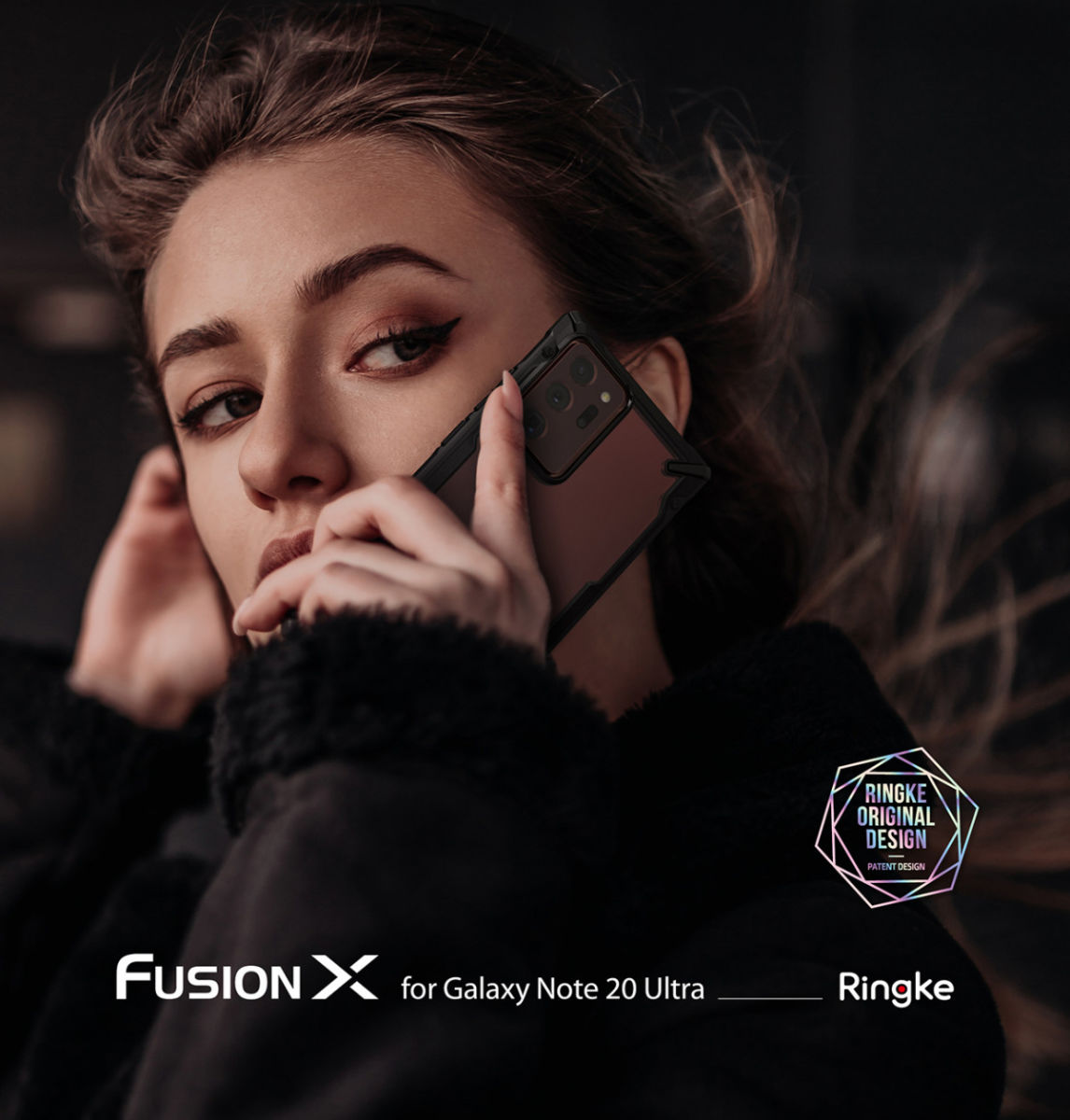 Ringke Fusion X Samsung Galaxy Note 20 Ultra Hoesje Camo Zwart afbeelding 11